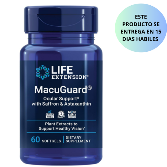 Life Extension - MacuGuard ocular support con Saffron y Astaxanthin, 60 capsulas