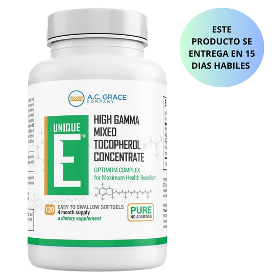 A.C. Grace company-Unique E high gamma mixed tocopherol concentrate, 120 capsulas