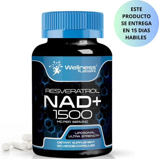 Wellness LabsRX- Resveratrol NAD+ 1500mg, 90 capsulas
