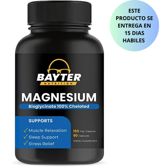 Bayter Nutrition - Magneisum Bisglicinate 150mg, 90 capsulas