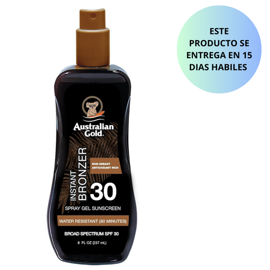 Australian Gold - bronceador instantáneo SPF 30, 237ml