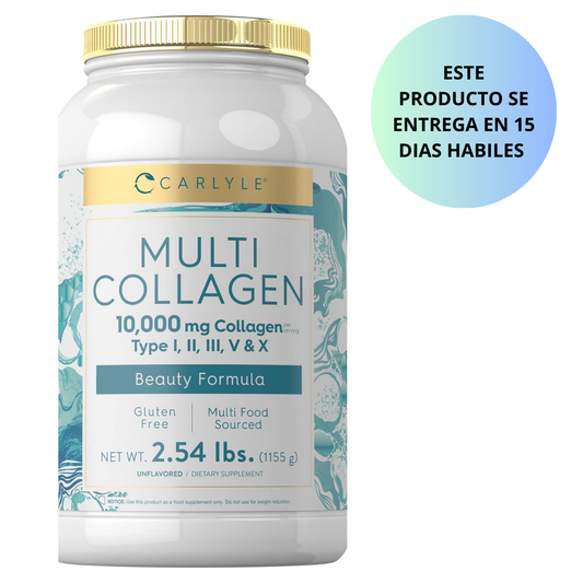 Carlyle - MultiCollagen 10,000mg Tipo I,II,II,V&X - 1155g