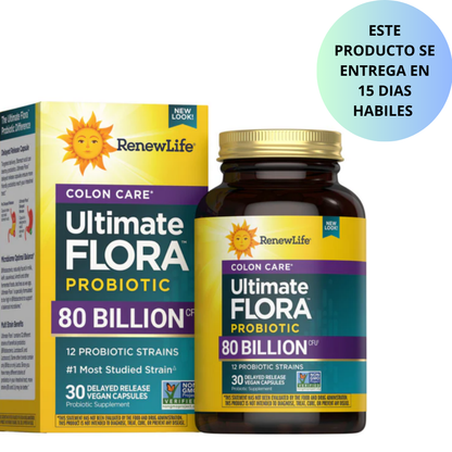 RenewLife - Ultimate Flora Colon care probiotico 60 capsulas