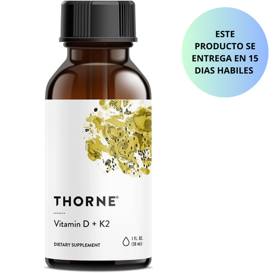 Thorne - Vitamina D+ K2 liquid , 30ml