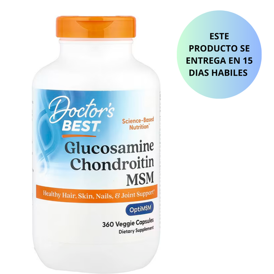 Doctor's Best, Glucosamina, Condroitina y MSM -360 cap