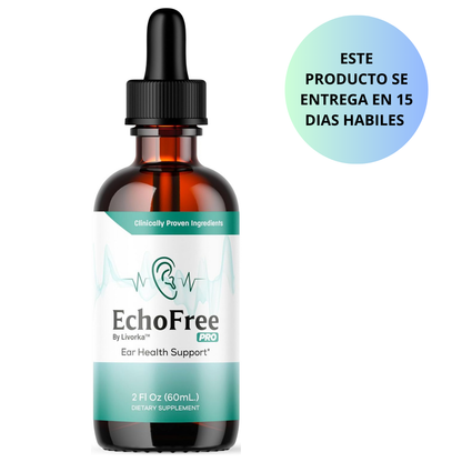EchoFree Pro By Livorka -  apoyo para la salud auditiva, 60ml