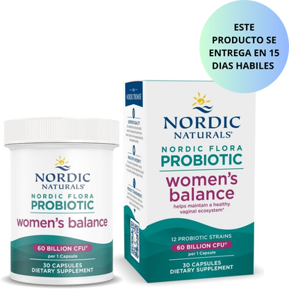 Nordic Naturals - Nordic Flora Probiotic, womens balance 60 billion CFU - 30 capsulas