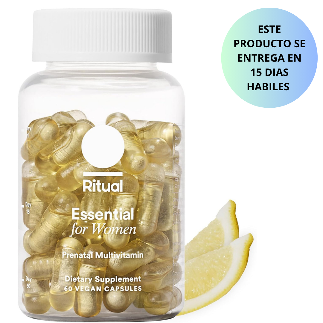 Ritual - Essential para mujer Multivitaminico Prenatal, 60 capsulas vegan