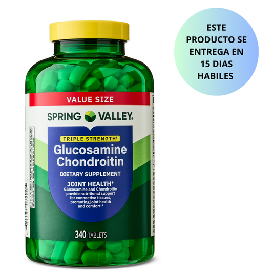 Spring Valley - Glucosamina Chondroitin Triple strength, 340 tabletas