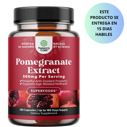 Nature´s Craft - Pomegranate Extract 500mg, 180 capsulas