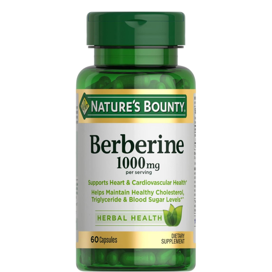 Nature's Bounty Suplementos de berberina, 1000 mg 60 unidades