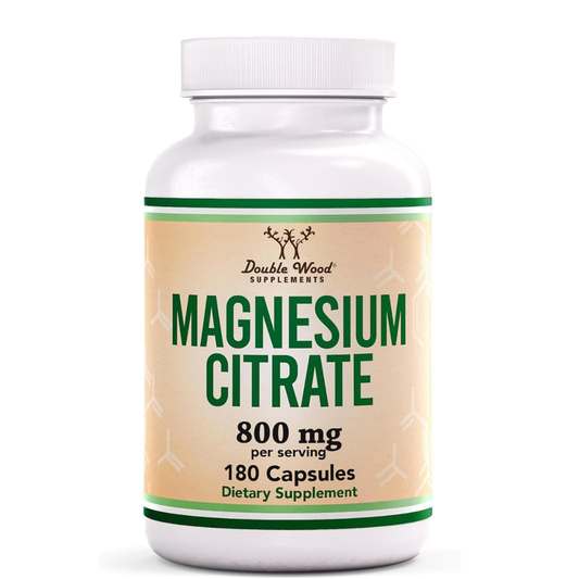 Double Wood Magnesium Citrate 800mg 180 capsulas