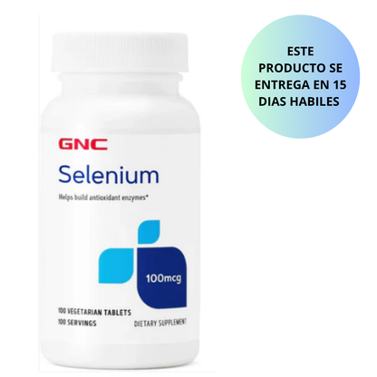 GNC Selenio 100mcg  Vegetariano - 100 Tabletas