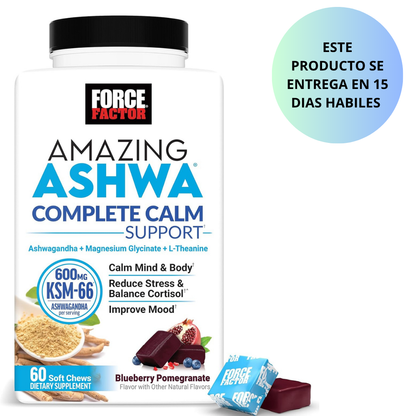 Force factor Amazing Ashwagandha KSM-66 -60 toffies