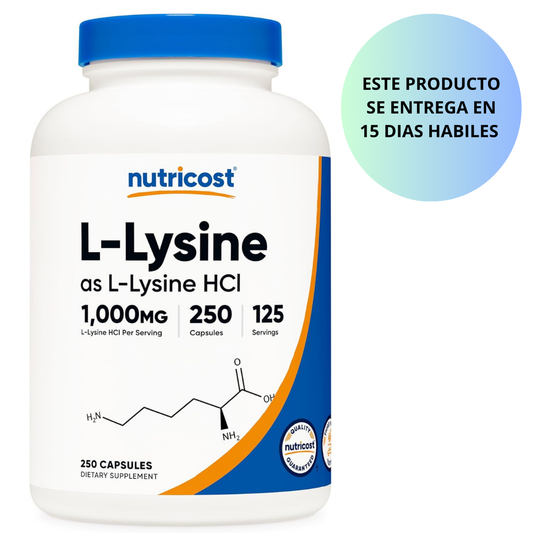 Nutricost - L- Lysine / L- Lysine HCI 1000mg, 250 Capsulas