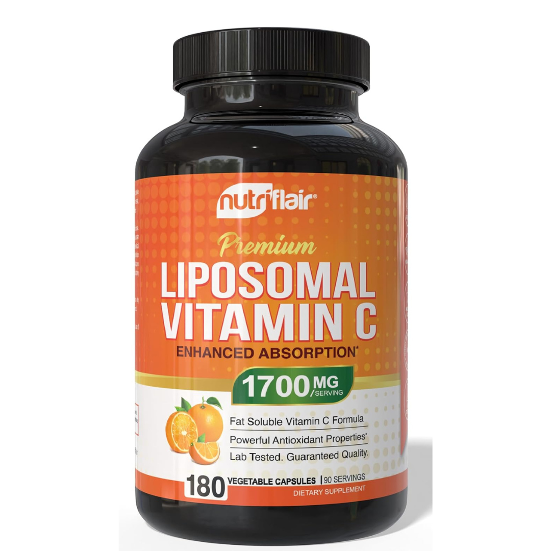 Vitamina C Liposomal NutriFlair 1700 mg, 180 Cápsulas - Alta absorción