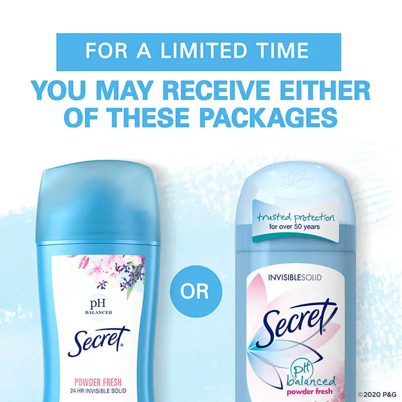 SECRET PH BALANCEADO DESODORANTE SÓLIDO INVISIBLE ORIGINAL 73g