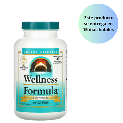 Source Naturals, Wellness Formula, Advanced Daily Immune Support, 240 Capsules