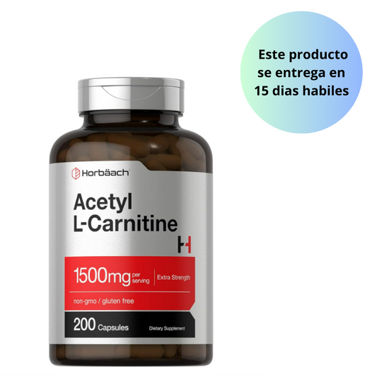 Horbaach Acetyl L-Carnitina 1500mg | 200 Cápsulas