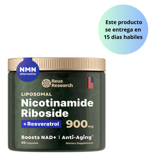 Reus Research- Ribosida de nicotinamida liposomal 900mg , 80 capsulas