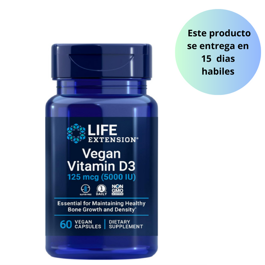 Life Extension vegan vitamina D3 125mcg , 60 capsulas