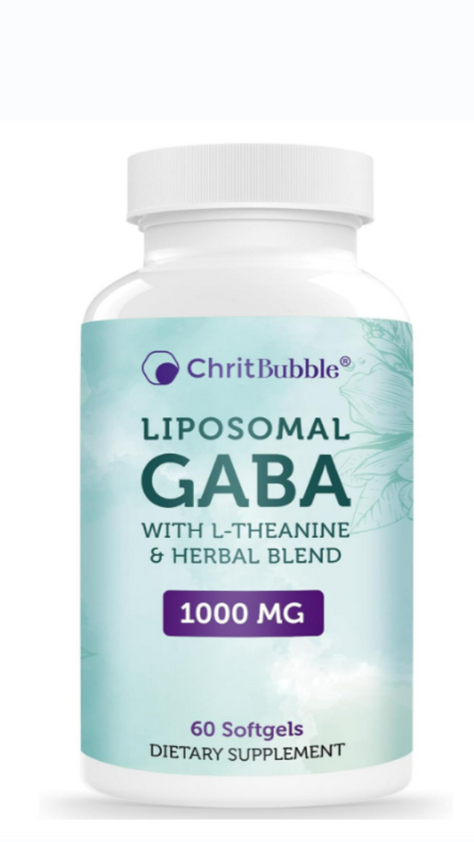 ChritBubble - GABA de 1000 mg con L-teanina de 200 mg , 60 capsulas