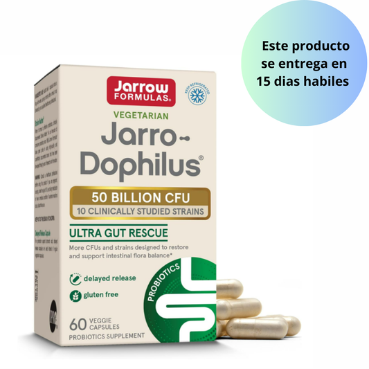 Jarrow Formulas Jarro-Dophilus Ultra Gut Rescue - 50 mil millones de CFU , 60 capsulas