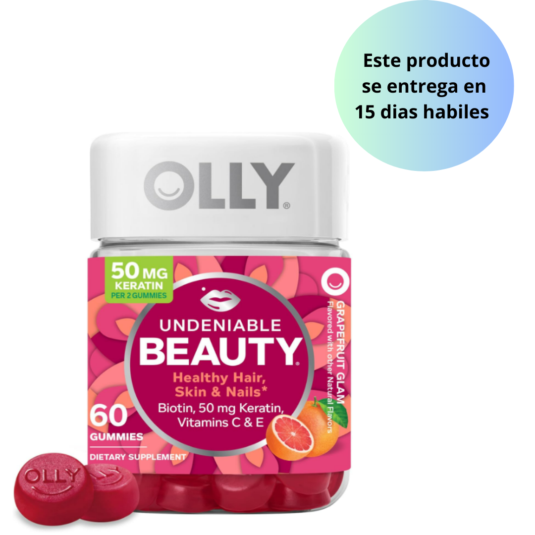 OLLY Undeniable Beauty hair, skin & nails - con biotina, vitamina C, keratin - 60 gummies