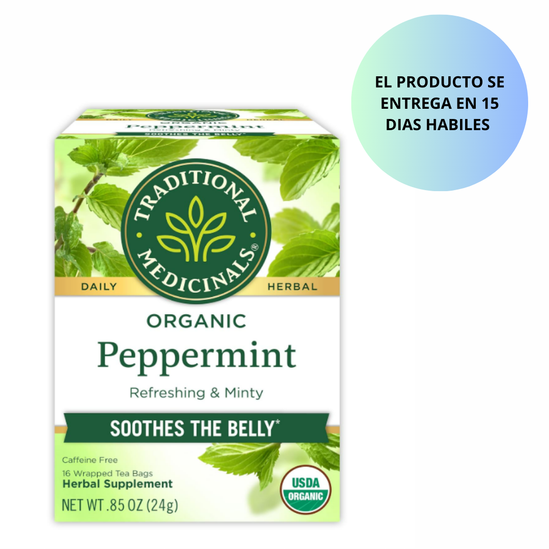 Traditional Medicinals Té, menta orgánica 16 bolsas de té