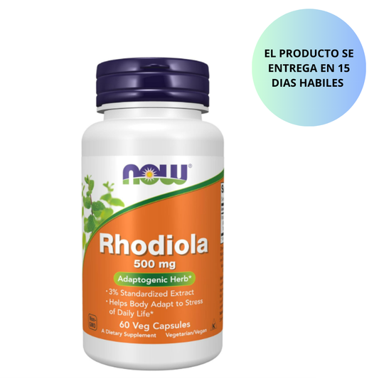 Now - Rhodiola 500mg , 60 capsulas vegetarianas
