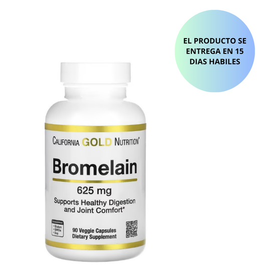 California Gold Nutrition, Bromelain, 625 mg, 90 capsulas vegetarianas