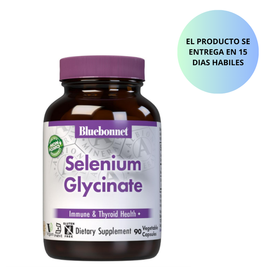 Bluebonnet - Selenium glycinate 200mcg , 90 capsulas vegetables