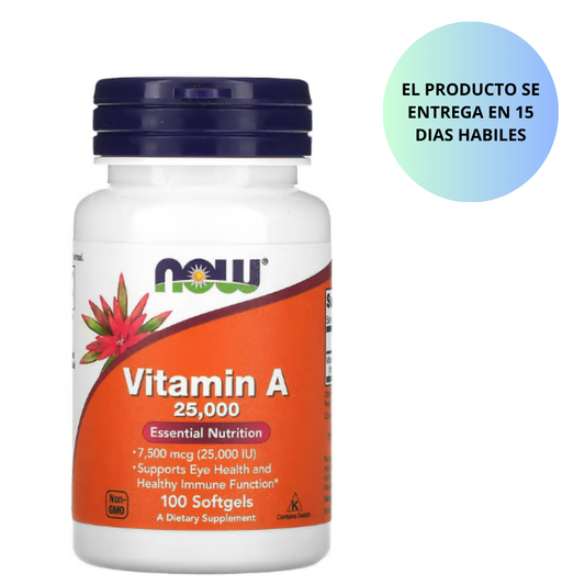 Now - Vitamina A 25,000 - 100 capsulas