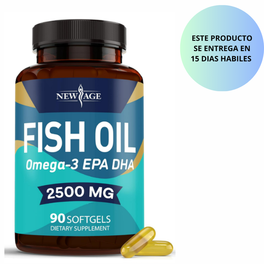 NEW AGE - Fish oil, omega - 2 EPA/DHA 2500mg - 90 capsulas