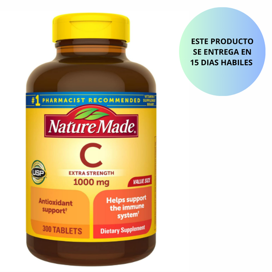 Nature Made- Vitamina C  extra fuerte 1000mg, 300 tabletas