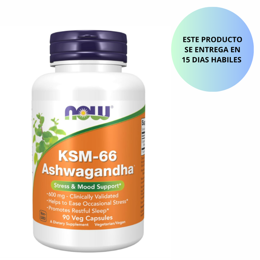 Now, KSM-66 Ashwagandha, 90 capsulas vegetables