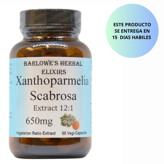 Barlowe's Herbal Elixirs Xantoparmelia Scabrosa | Extracto 12:1 | 650 mg , 60 capsulas vegetables