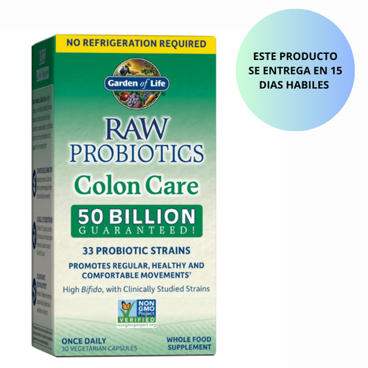 Garden Of Life- Raw Porbiotics colon care 50 billion, 30 capsulas
