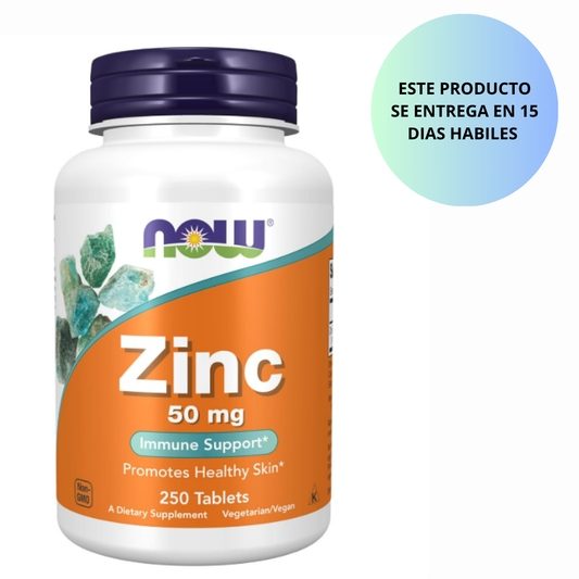 Now - Zinc 50mg , 250 tabletas