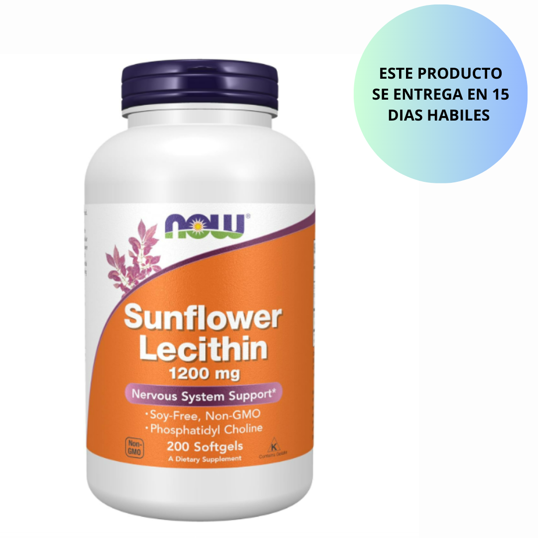 Now - Sunflower Lecithin 1200mg, 200 capsulas