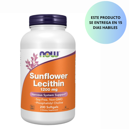 Now - Sunflower Lecithin 1200mg, 200 capsulas