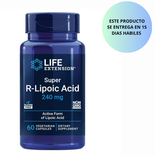 Life Extension - Super R-Lipoic Acid 240mg, 60 capsulas vegetarianas