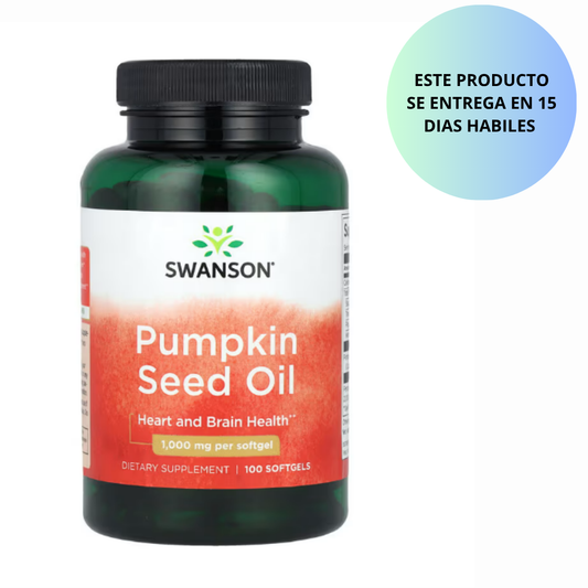Swanson, Pumpkin Seed Oil, 1,000 mg, 100 capsulas
