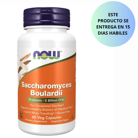 Now - Saccharomyces boulardii 5 billion cfu, 60 capsulas