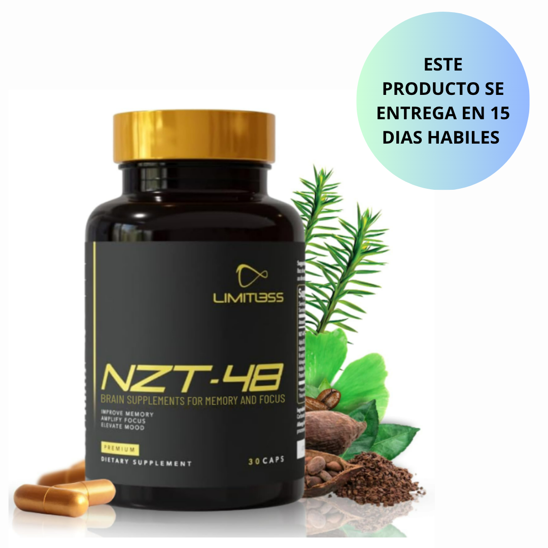 NZT-48 Brain Booster | Suplementos cerebrales nootrópicos para la memoria y la concentración , 30 capsulas