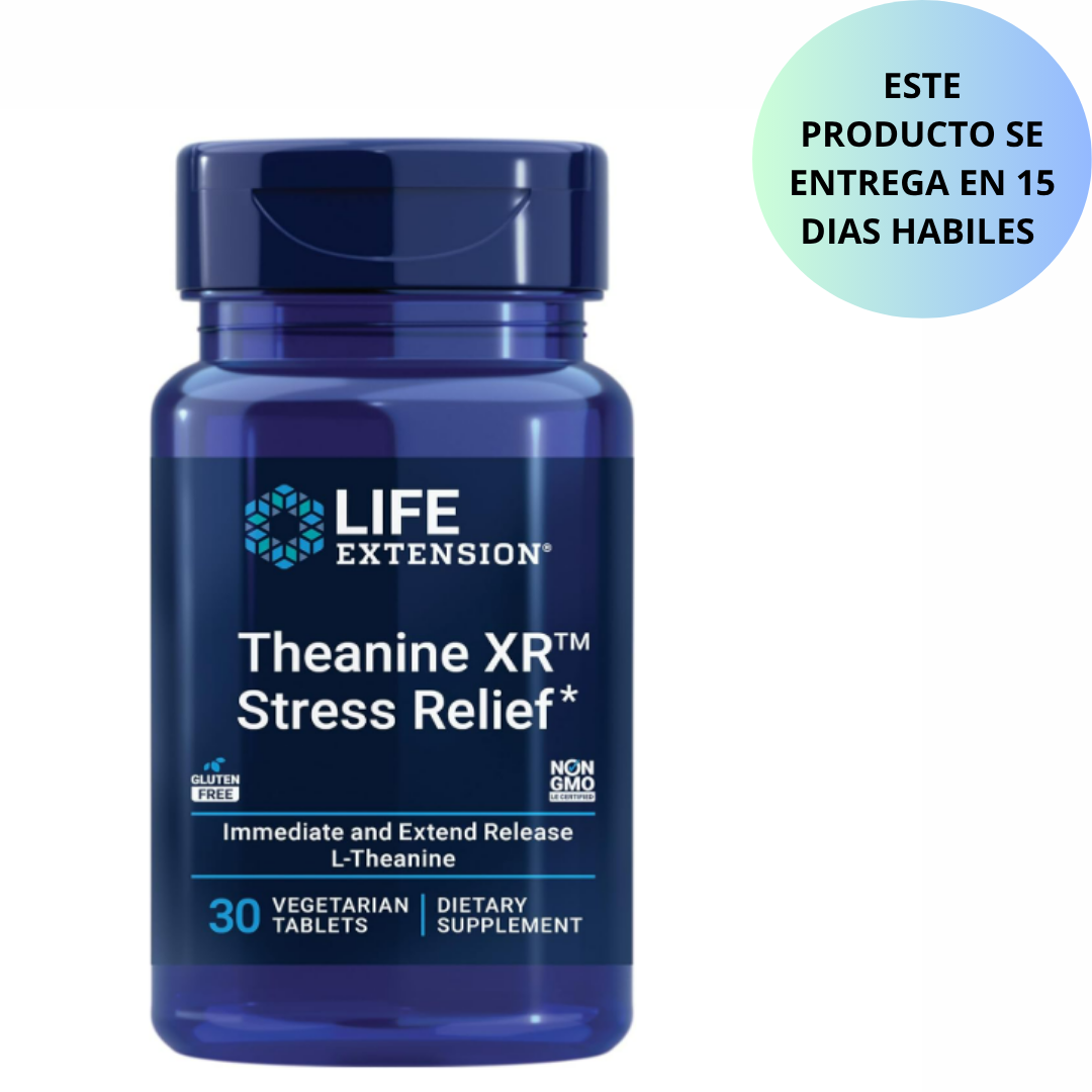 Life Extension - Theanine XR, Stress Relief, 30 tabletas