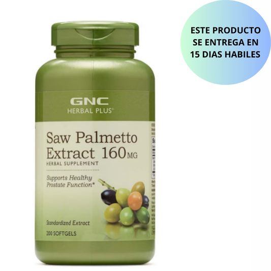 GNC - Saw Palmetto Extract 160mg , 200 capsulas