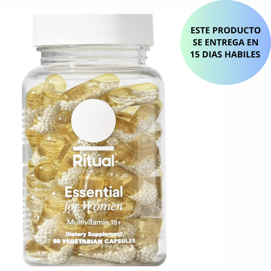 Ritual Essential para mujer - Multivitaminico 18 años a más + , 60 capsulas