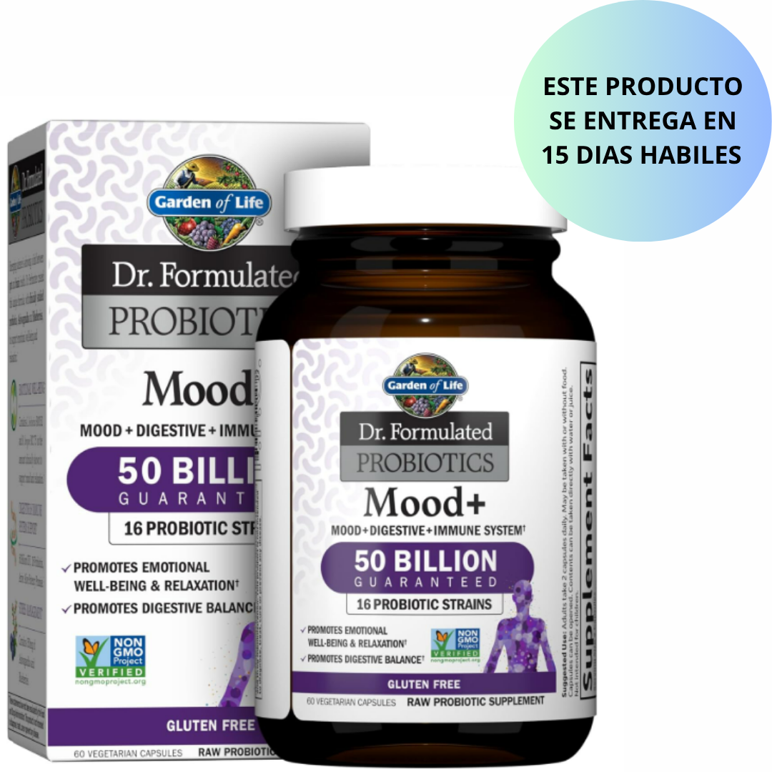 Garden of Life - Probiotico Mood+ 50 billion, 60 capsulas