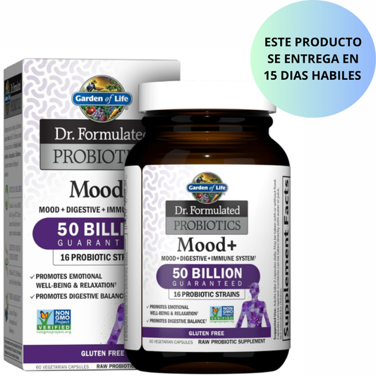 Garden of Life - Probiotico Mood+ 50 billion, 60 capsulas